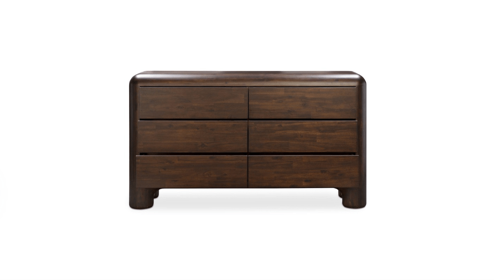Rowan 6 Dark Brown Drawer Dresser Rowan 6 Dark Brown Drawer Dresser