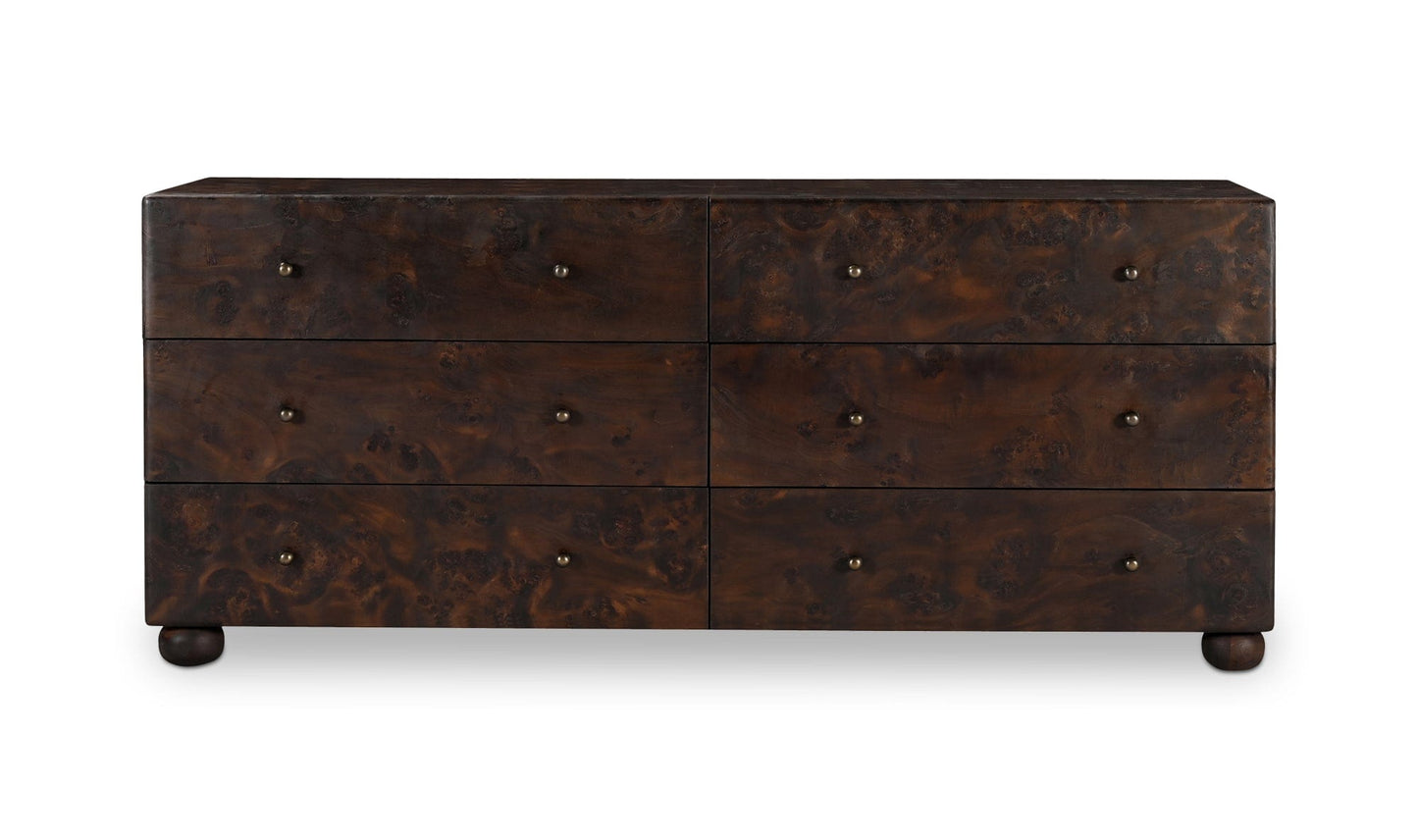 Moe's Home Collection Dressers York 6 Drawer Dresser Dark Brown York 6 Drawer Dresser Dark Brown