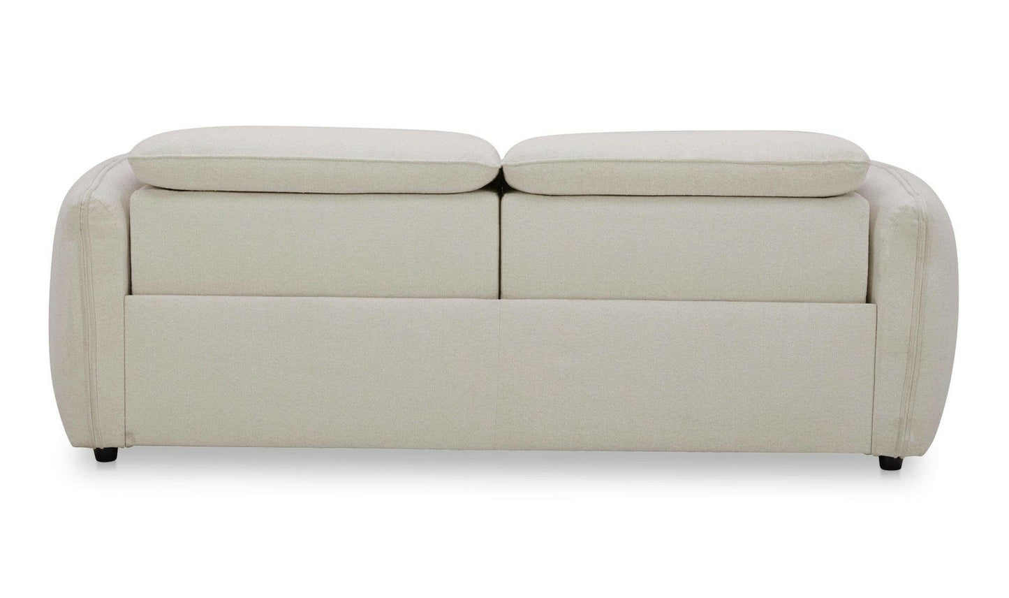 Moe's ELI POWER RECLINER SOFA Organic Bookshelf Slab with Glass Shelves