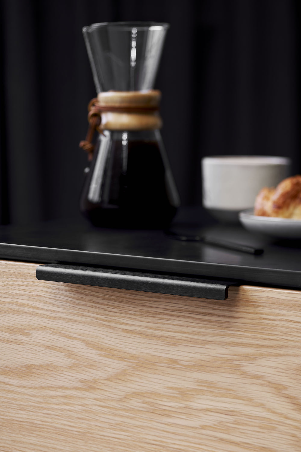 Edge Brushed Matt Black "Artisan" Drawer Pulls