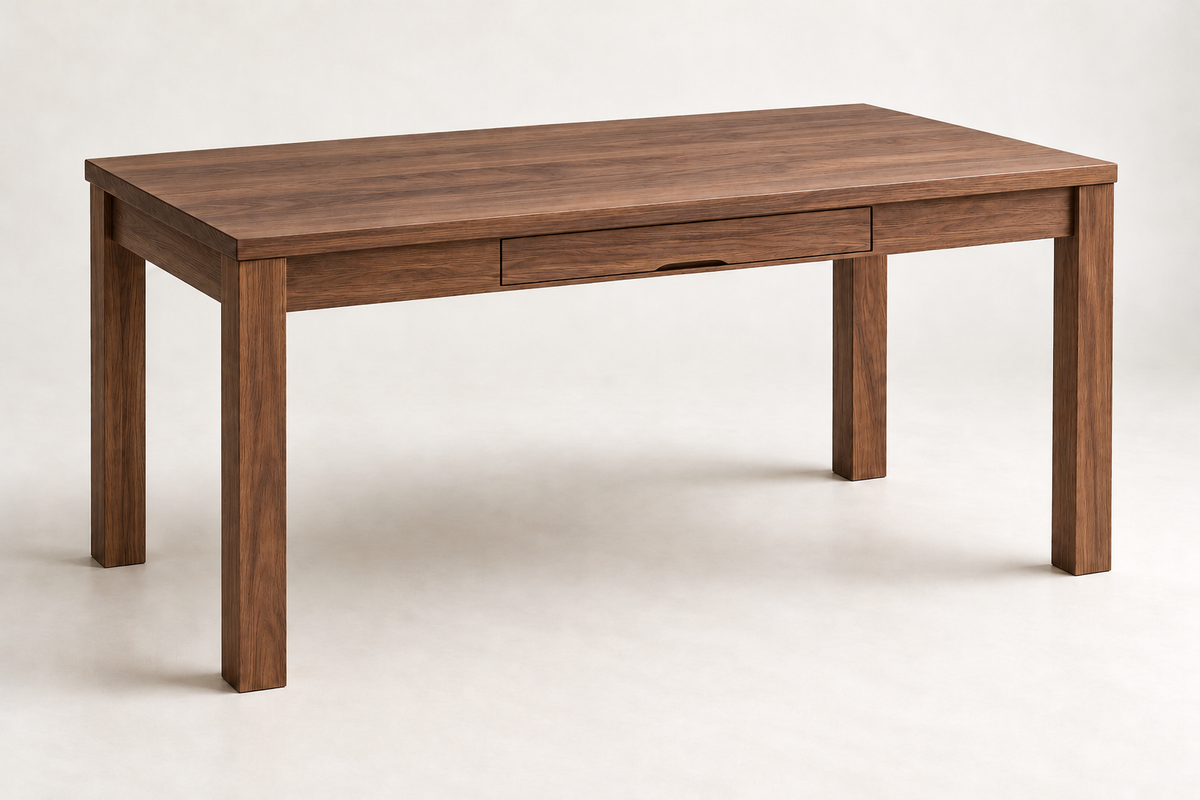 The Frame Desk natural walnut, design render