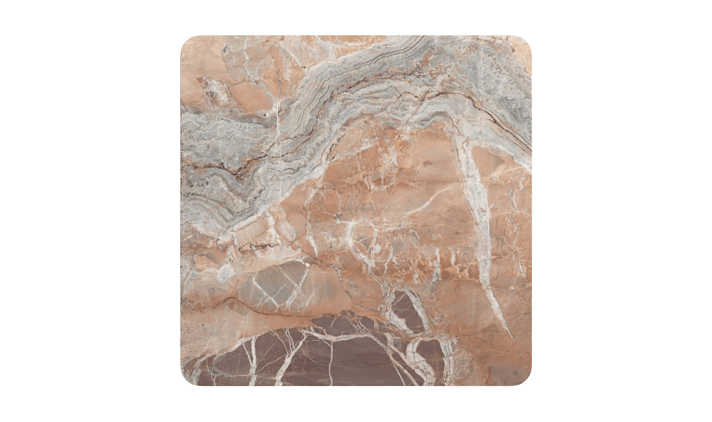 Moe's Home Collection Furniture Segment Coffee Table Orange Levante Marble Segment Coffee Table Orange Levante Marble