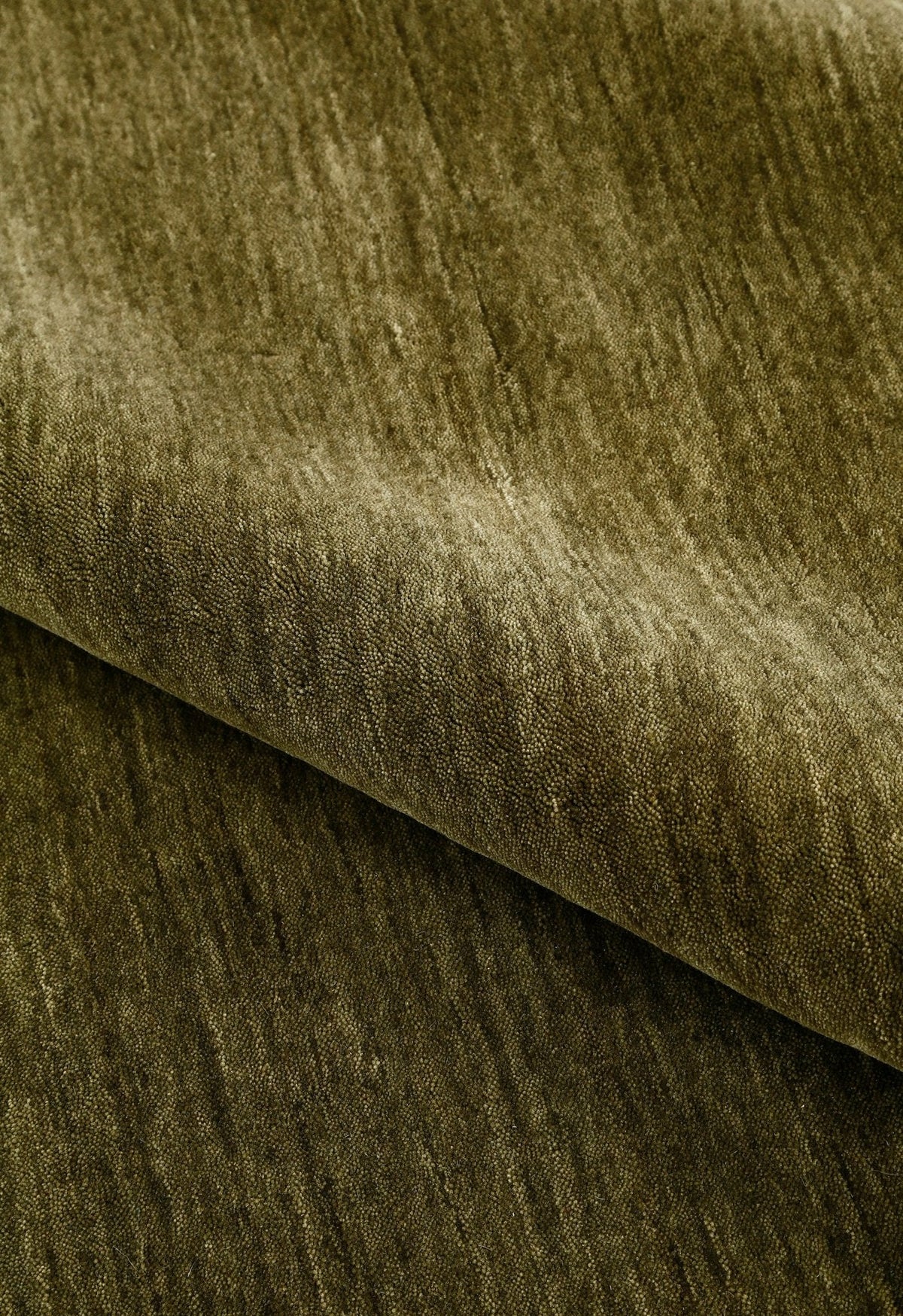 Hand Loomed Modern Green Solid Wool Area Rug.