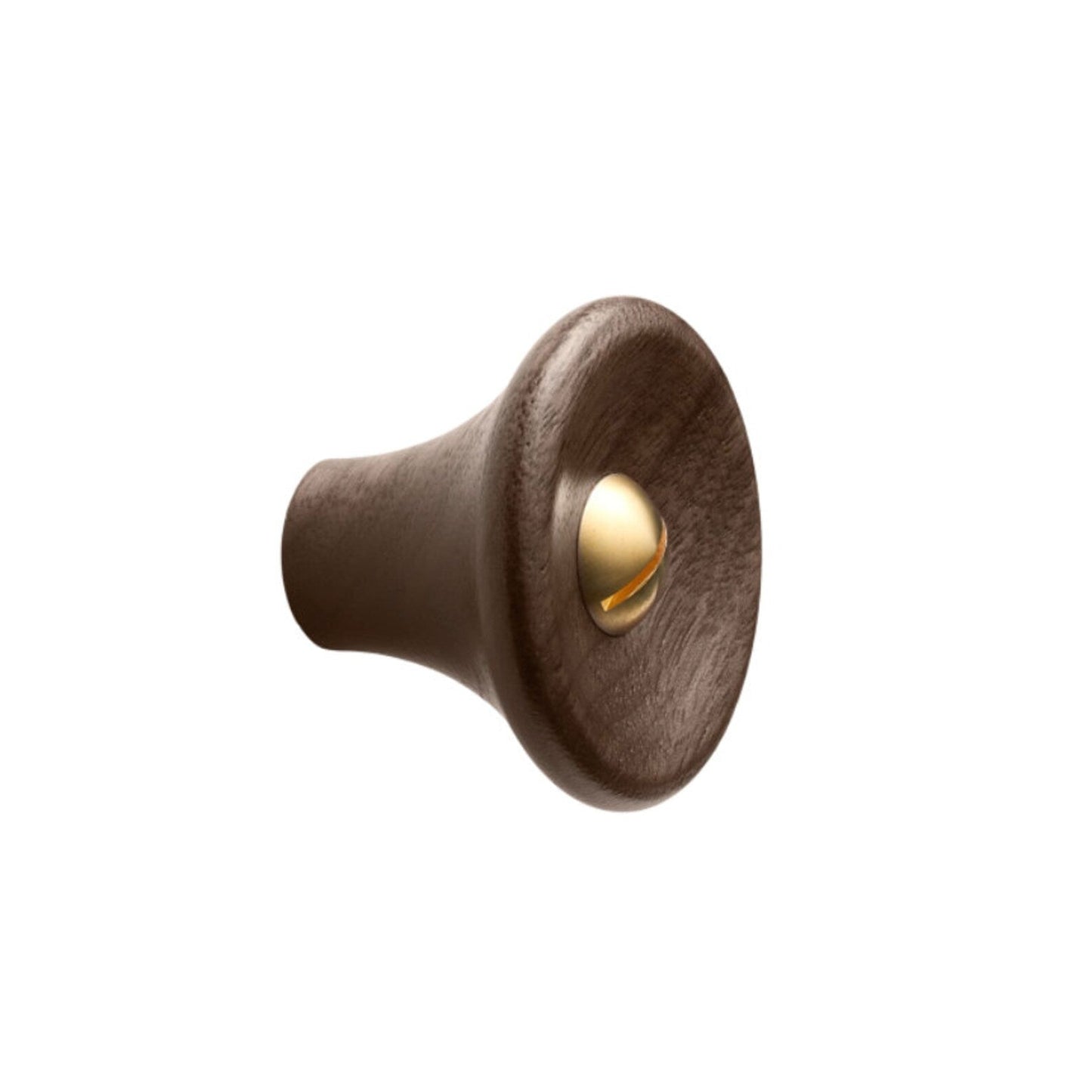 Oak, Walnut, Black Brass "Recta" Round Cabinet Knobs