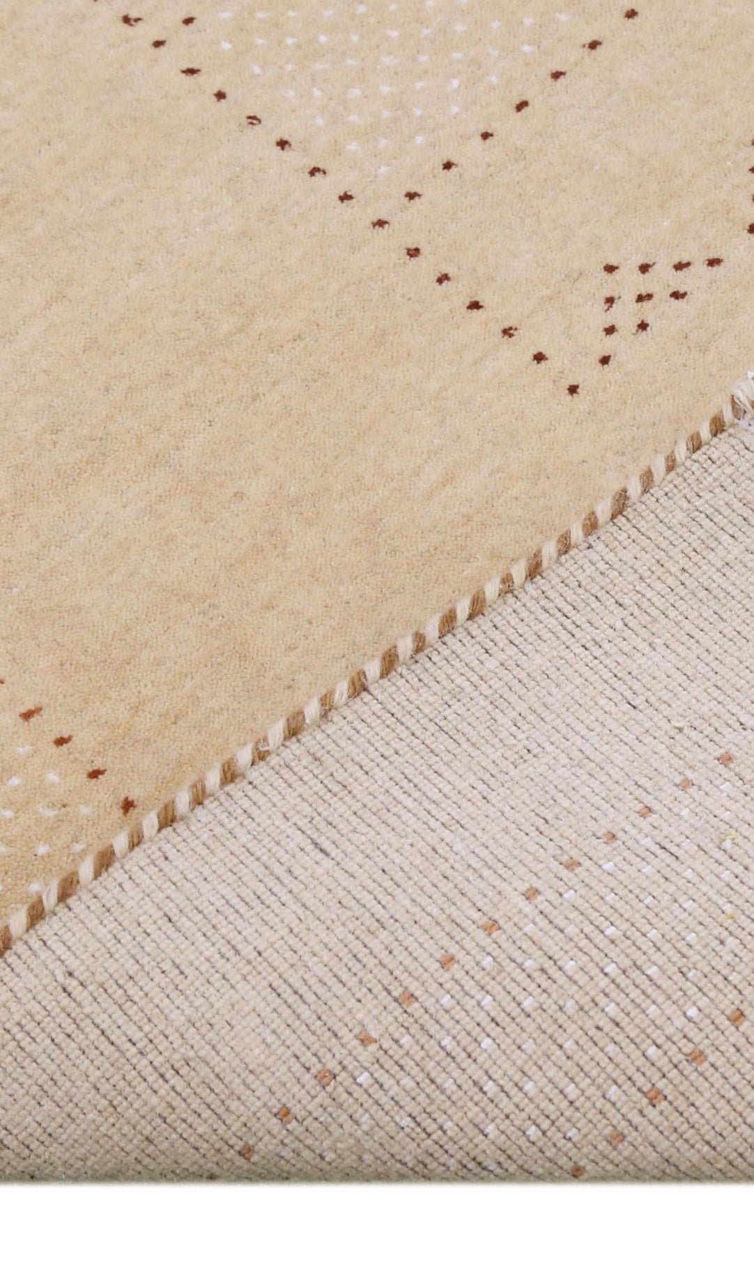 Ivory Contemporary Design Hand Loomed Wool Area Rug.