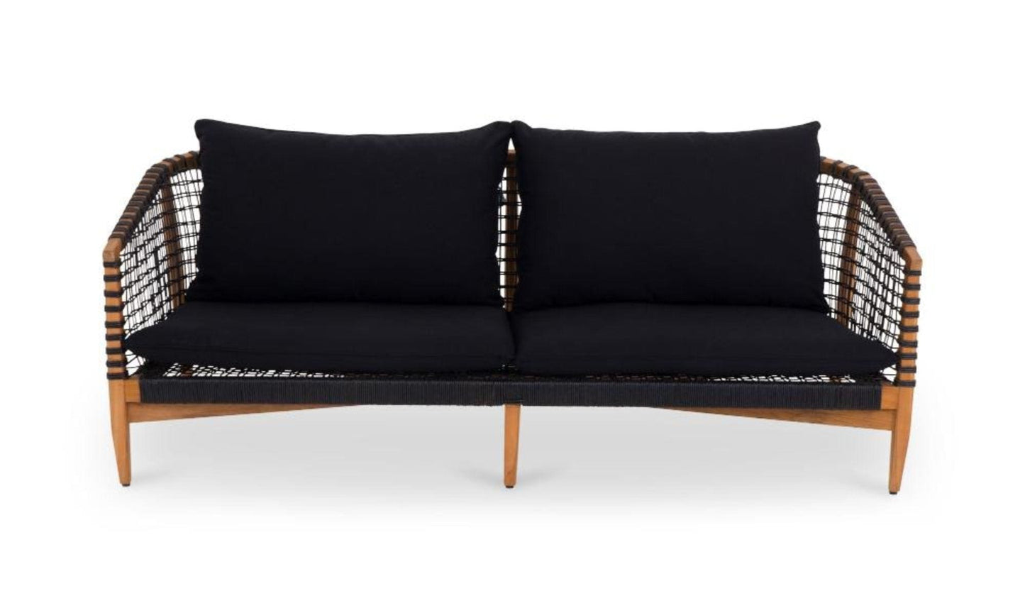 Moe's Home Collection Kuna Black Outdoor Sofa Kuna Black Outdoor Sofa