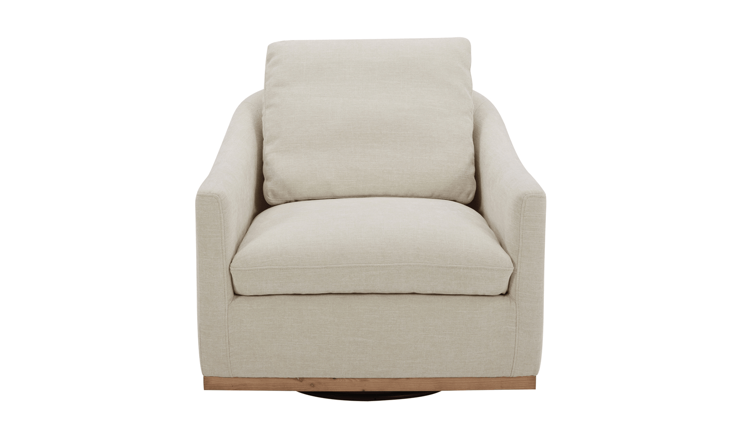 Moe's Home Collection Soft Beige Linden Swivel Chair Soft Beige Linden Swivel Chair Soft Beige