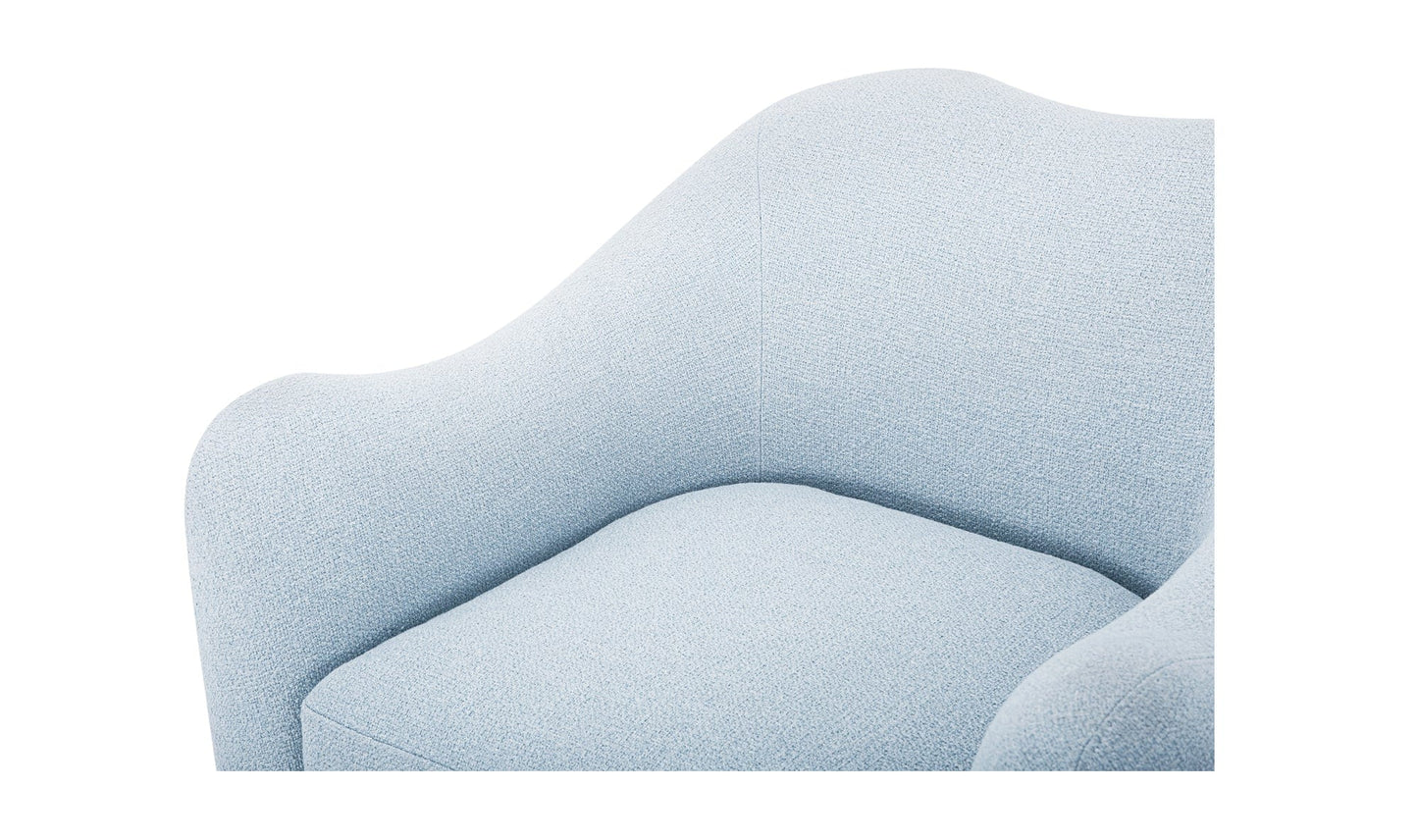 Moe's Home Collection Lounge Chairs Bria Accent Chair Light Blue Bria Accent Chair Light Blue