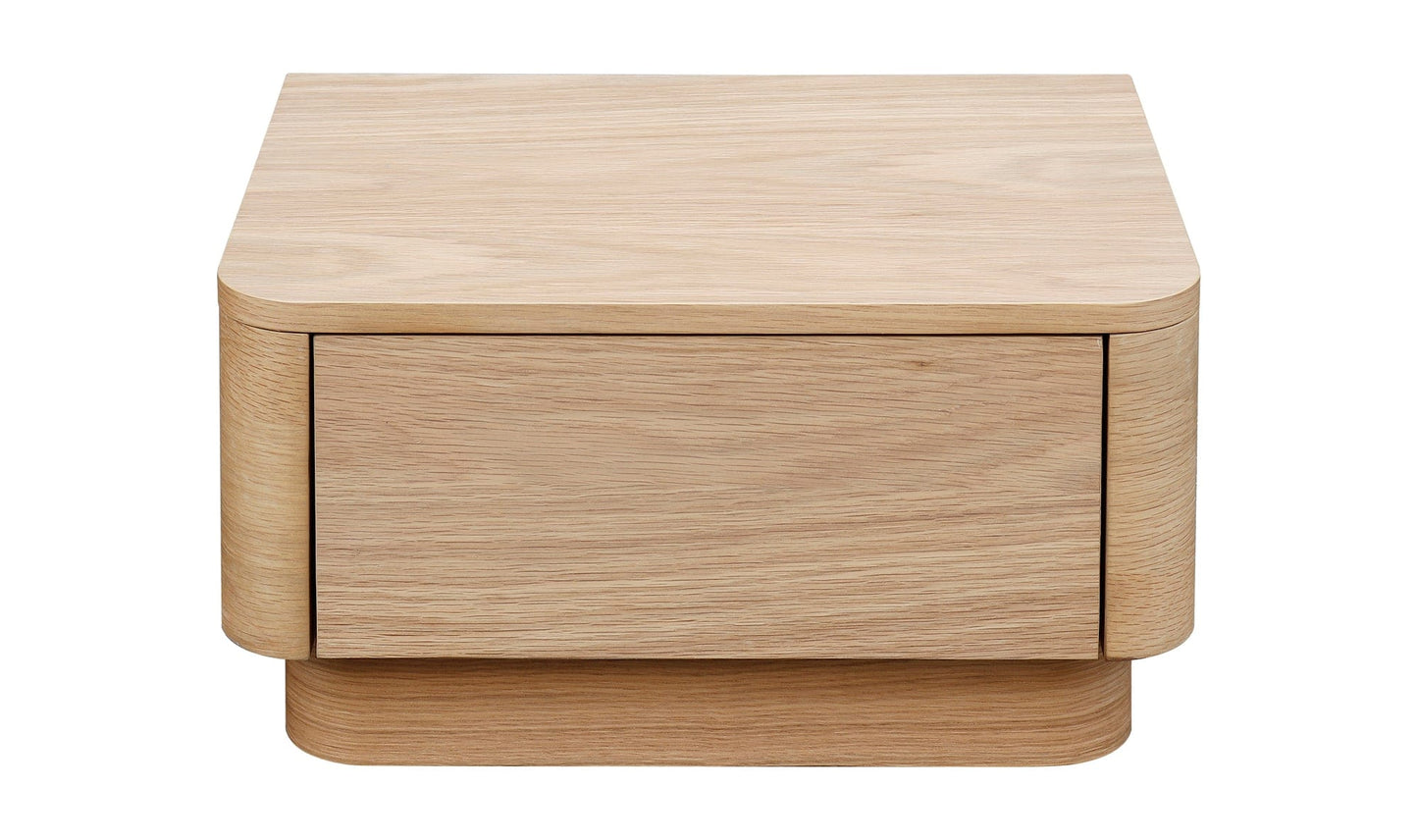 Moe's Home Collection Nightstands Round Off Small Nightstand Light Oak Brown Round Off Small Nightstand Light Oak Brown