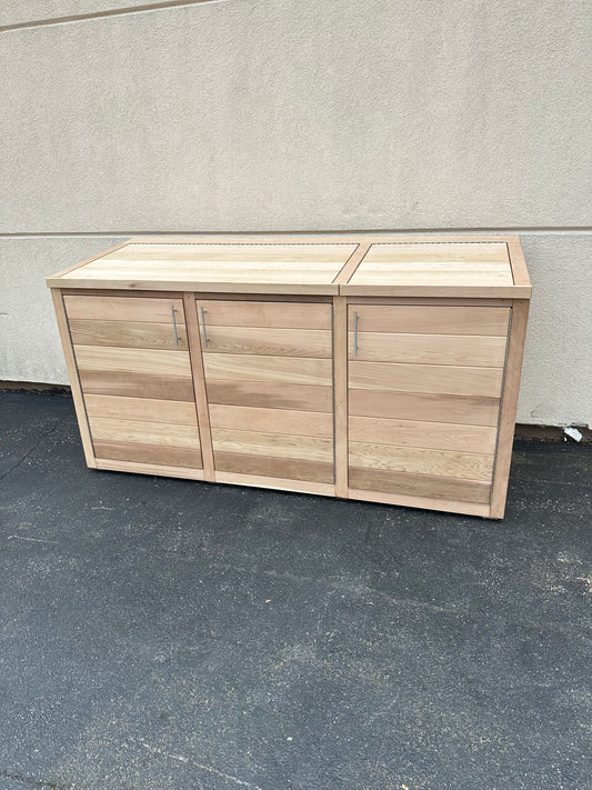 The Carpentry Shop Co. outdoor furniture Clear Cedar Trash Enclosure Clear Cedar Trash Enclosure| Outdoor Garbage Can Storage