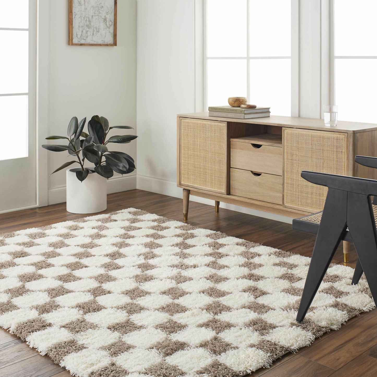 Boutique Rugs Rugs Atira Brown Checkered Area Rug