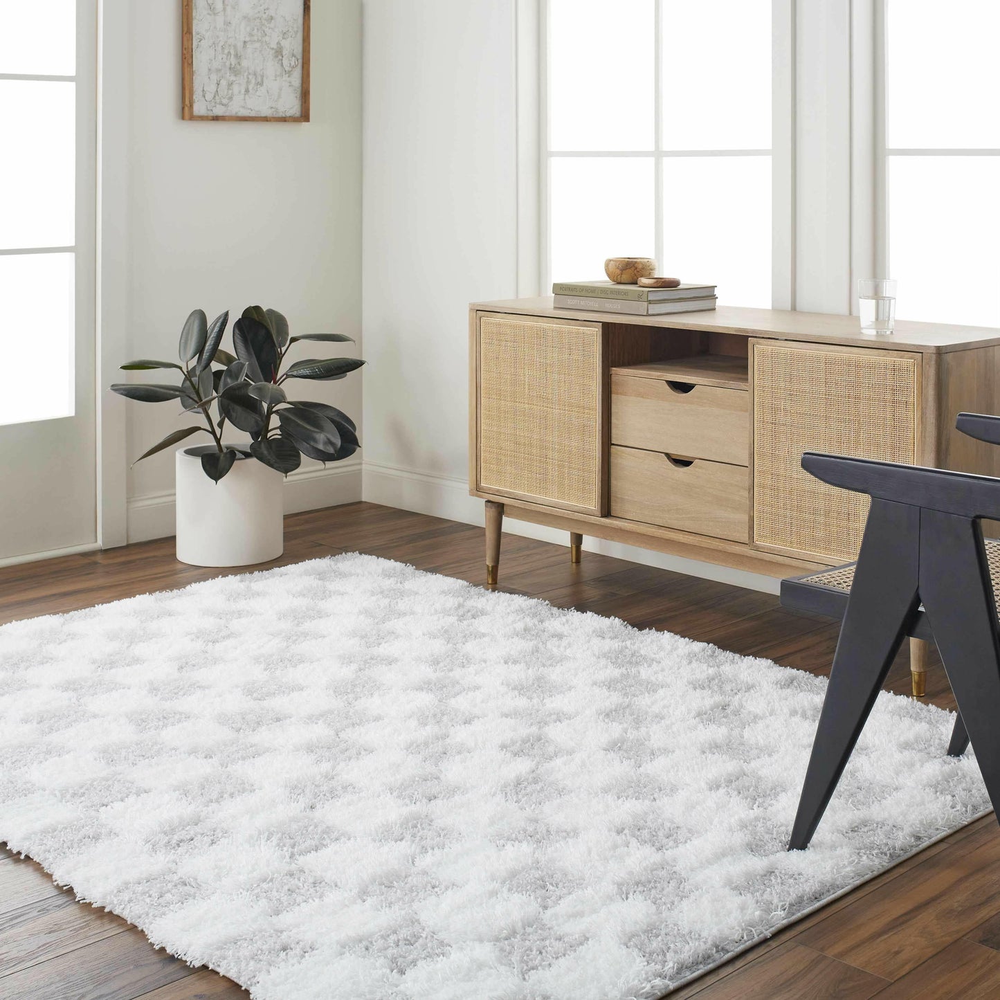 Boutique Rugs Rugs Atira Gray Checkered Area Rug