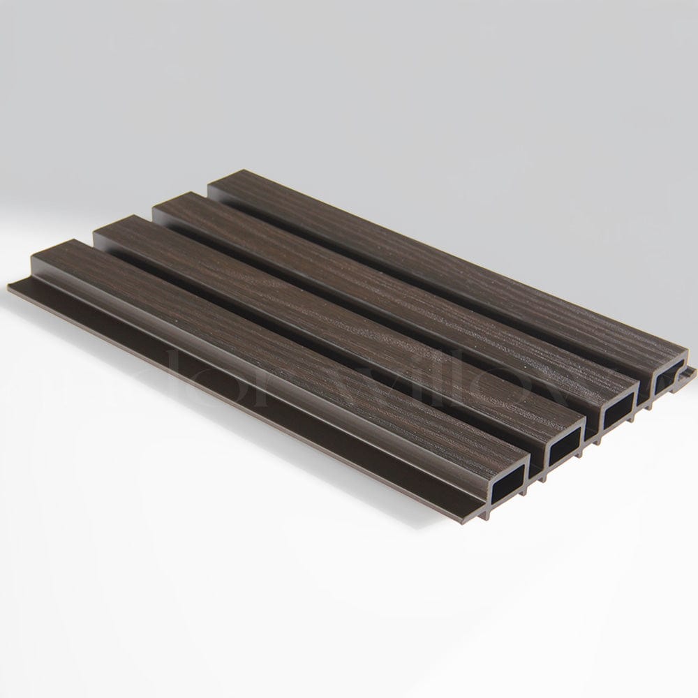 andor willow Sample Deep Walnut Exterior Wood-Look Composite Slat Panel Samples Exterior Wood-Look Composite Slat Panel Samples