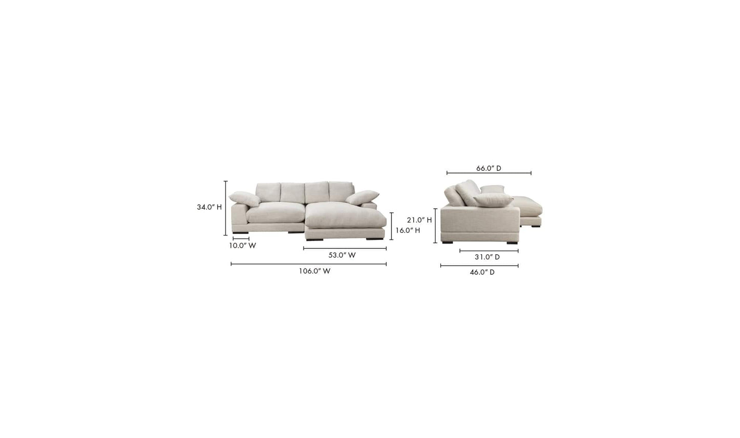 Moe's Home Collection Sectional Plunge Sectional Sahara Plunge Sectional Sahara