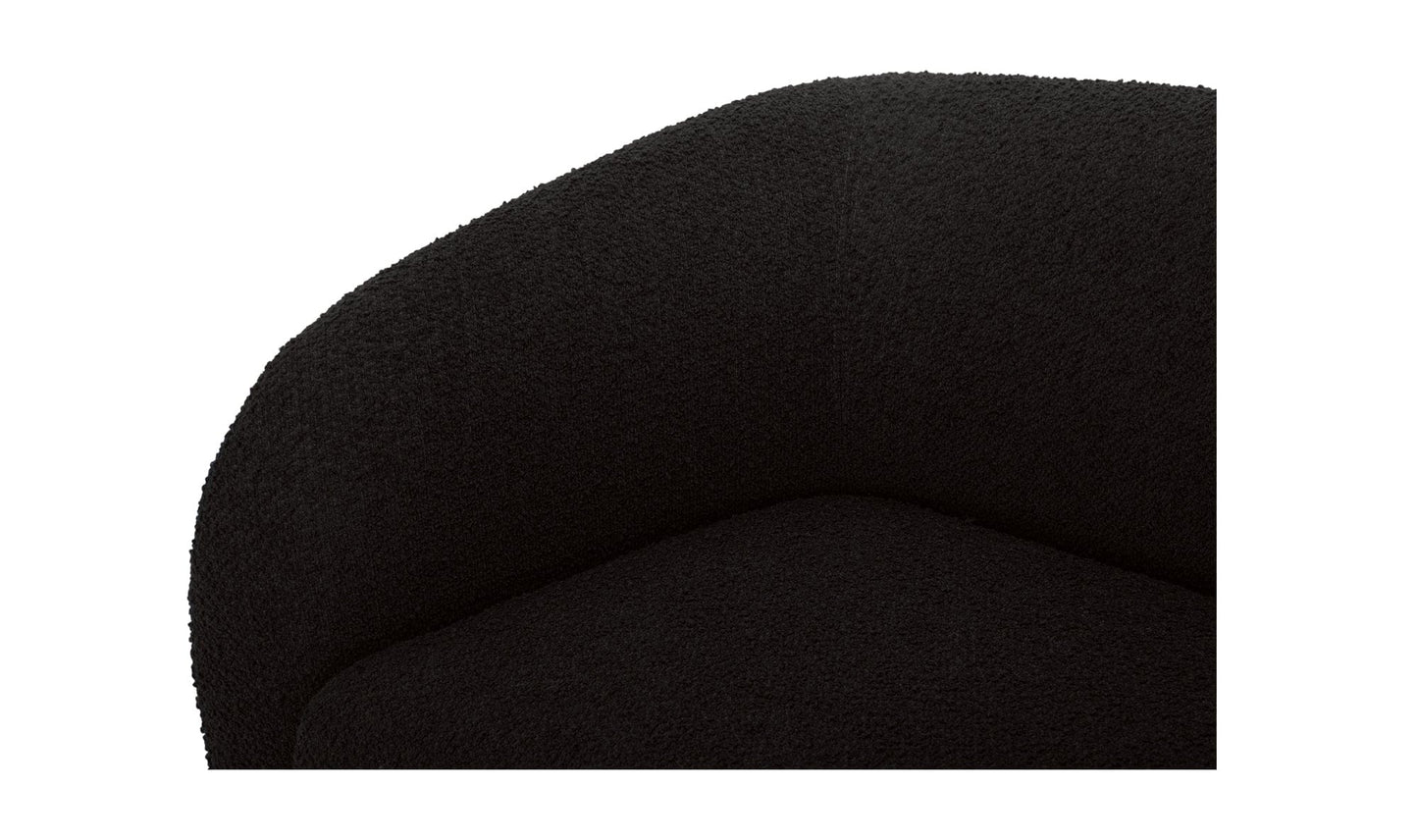 Moe's Home Collection Sofas Faye Sofa Black Boucle Faye Sofa Black Boucle
