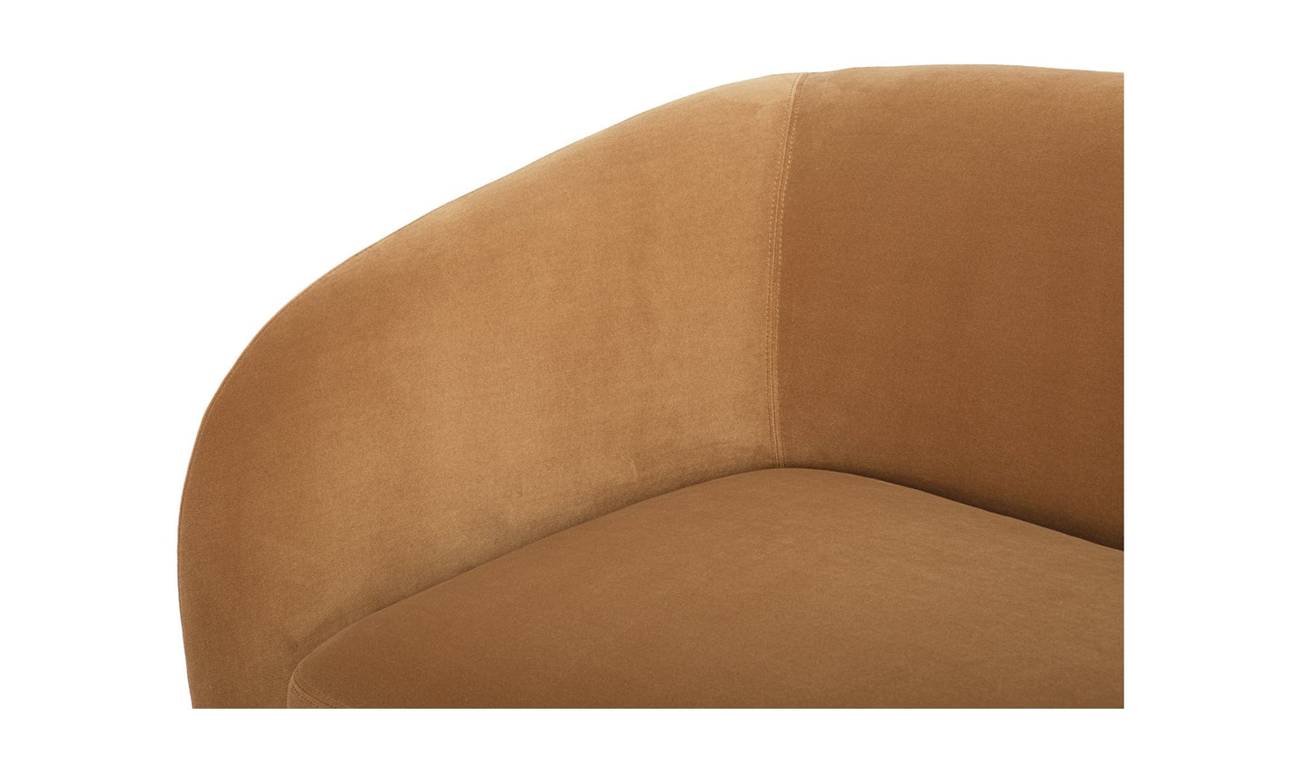 Moe's Home Collection Sofas Faye Sofa Tan Faux Mohair Faye Sofa Tan Faux Mohair