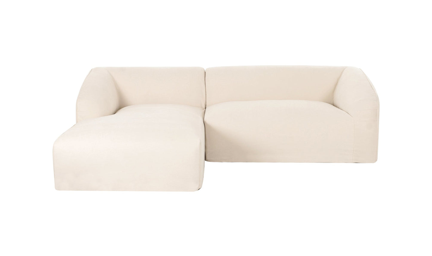 Moe's Home Collection Sofas Isla Nook 2 Piece Modular Sectional Left Beige Isla Nook 2 Piece Modular Sectional Left Beige