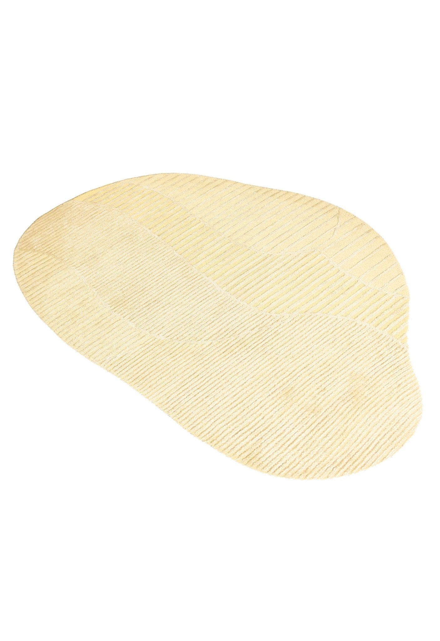 Stone Modern Yellow Ripple Hand Tufted 5x7 Wool Area Rug