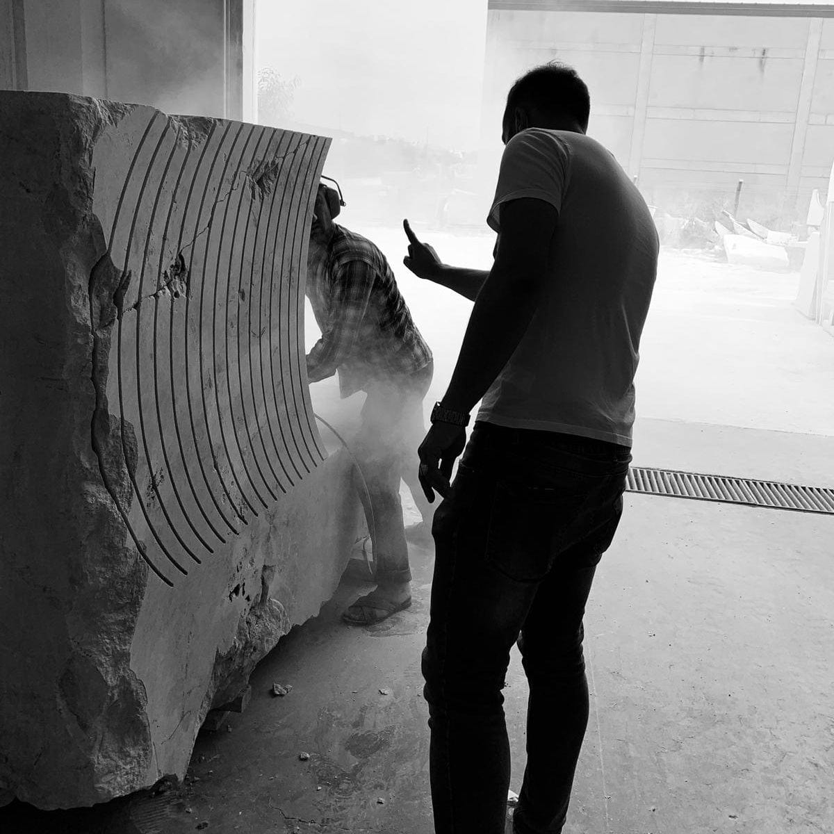 Villohome | Online Flooring Shop Stone Sinks Carrara Marble Helix Shape Stone Above Vanity Bathroom Sink Polished (W)20" (L)23" (H)4" Carrara Marble Helix Shape Stone Above Vanity Bathroom Sink Polished (W)20" (L)23" (H)4"