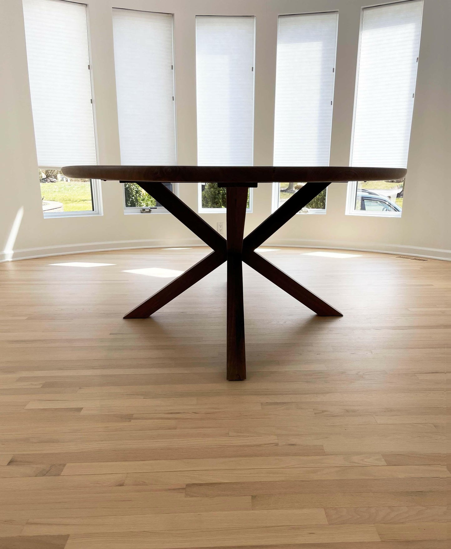 The Carpentry Shop Co., LLC WALNUT OVAL DINING TABLE Exotic Solid Wood Dining Table High End Artisan Made