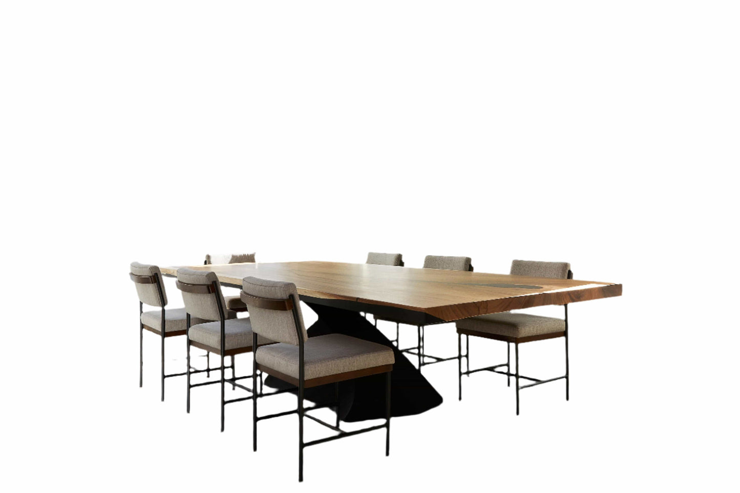 The Carpentry Shop Co. Walsh Slab Dining Table Exotic Solid Wood Dining Table High End Artisan Made