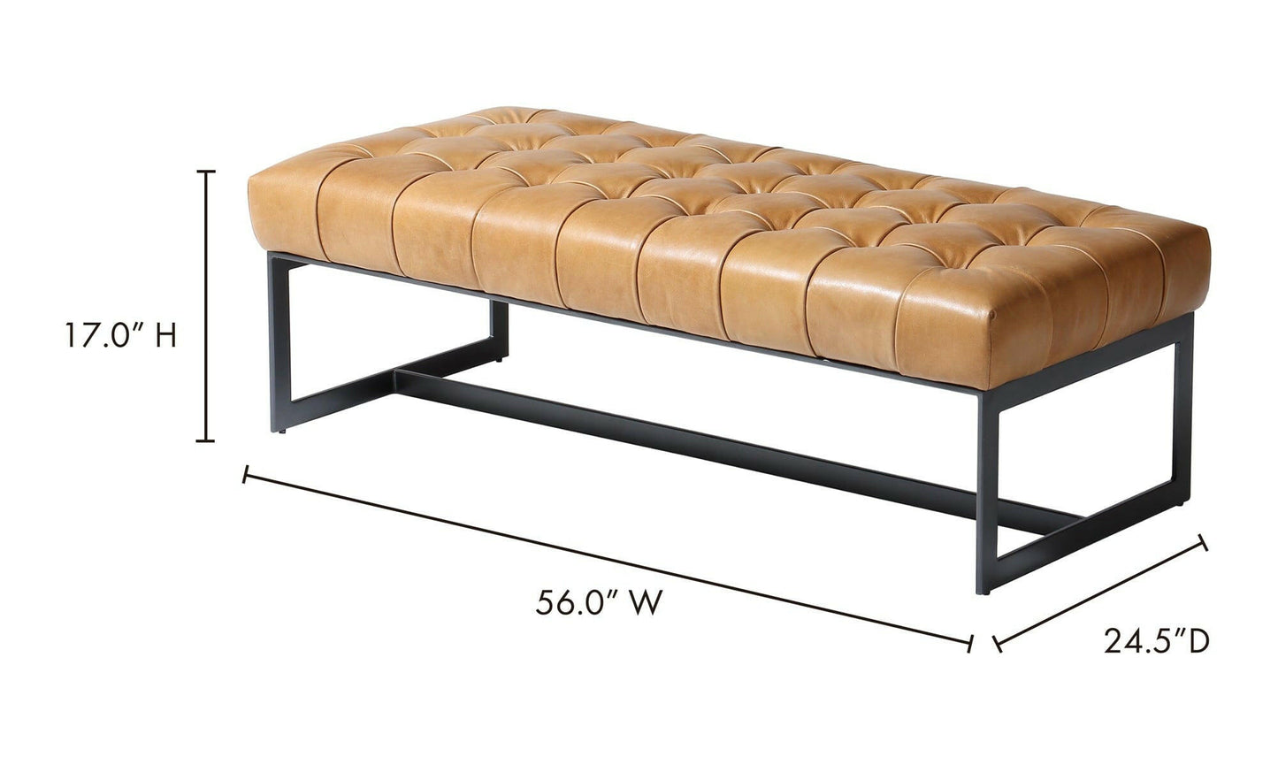 Moe's WYATT LEATHER BENCH