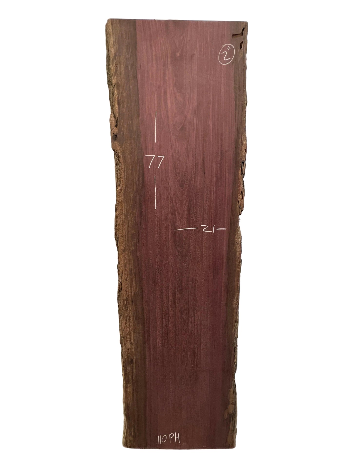 The Carpentry Shop Co., LLC 59" Purple Heart Exotic Wood Slab