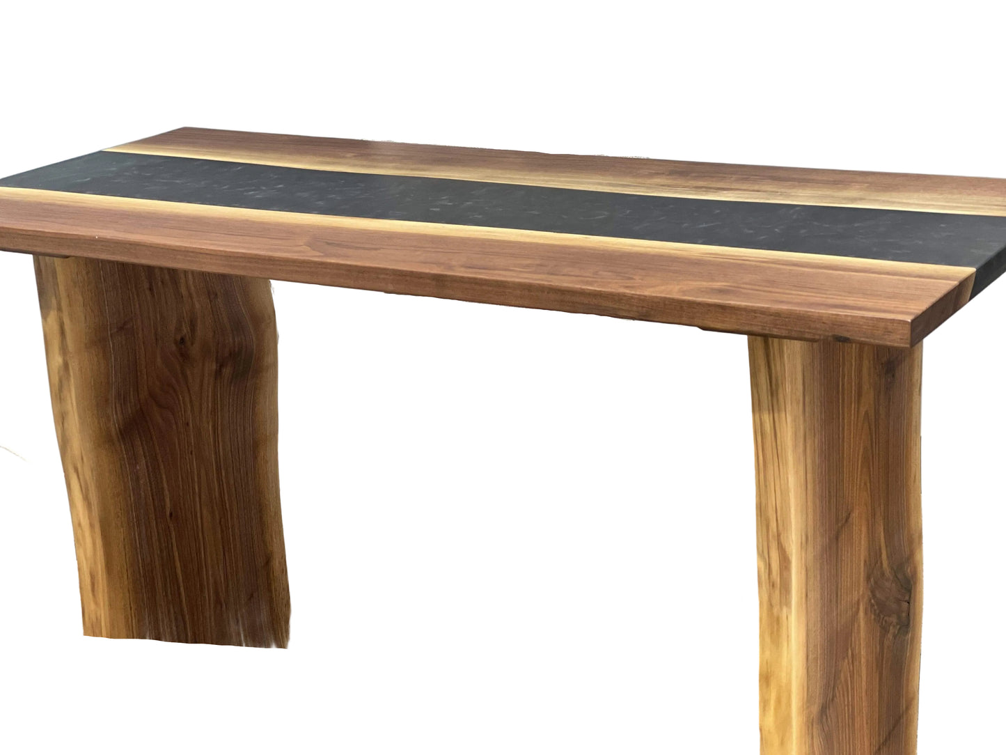 The Carpentry Shop Co., LLC Black Walnut Resin River Table Desk
