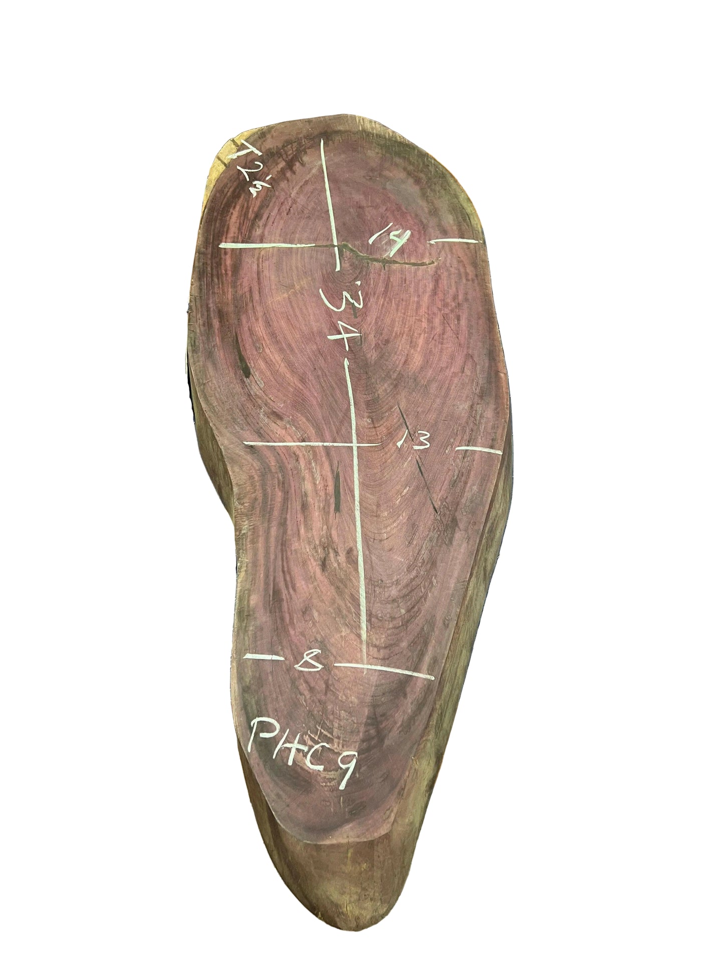 The Carpentry Shop Co. Carpentry & Woodworking 2.5" Thick Purple Heart Cross Cut Slab