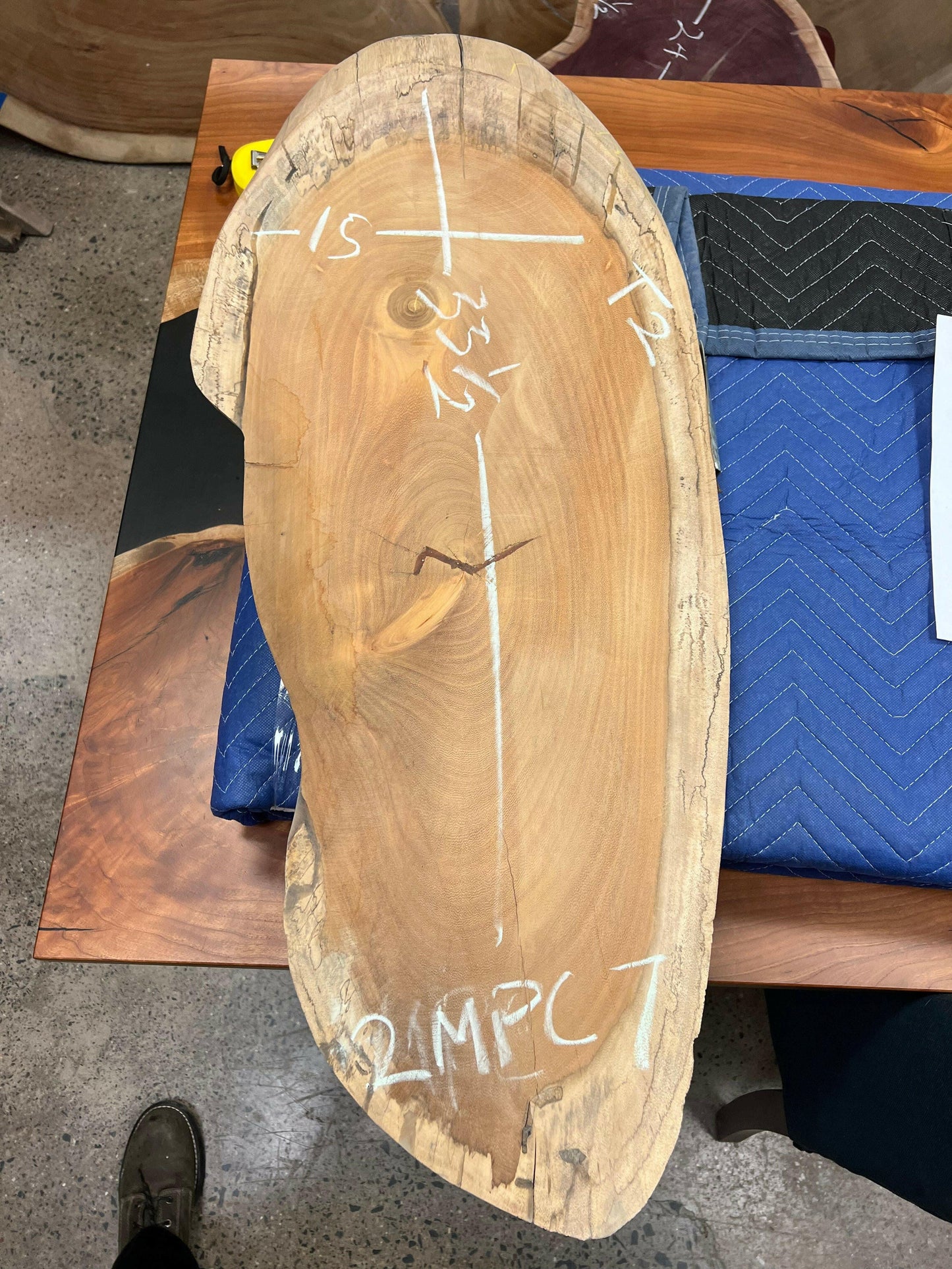 The Carpentry Shop Co. Carpentry & Woodworking 2" Thick Monkey Pod Cross Cut Slab