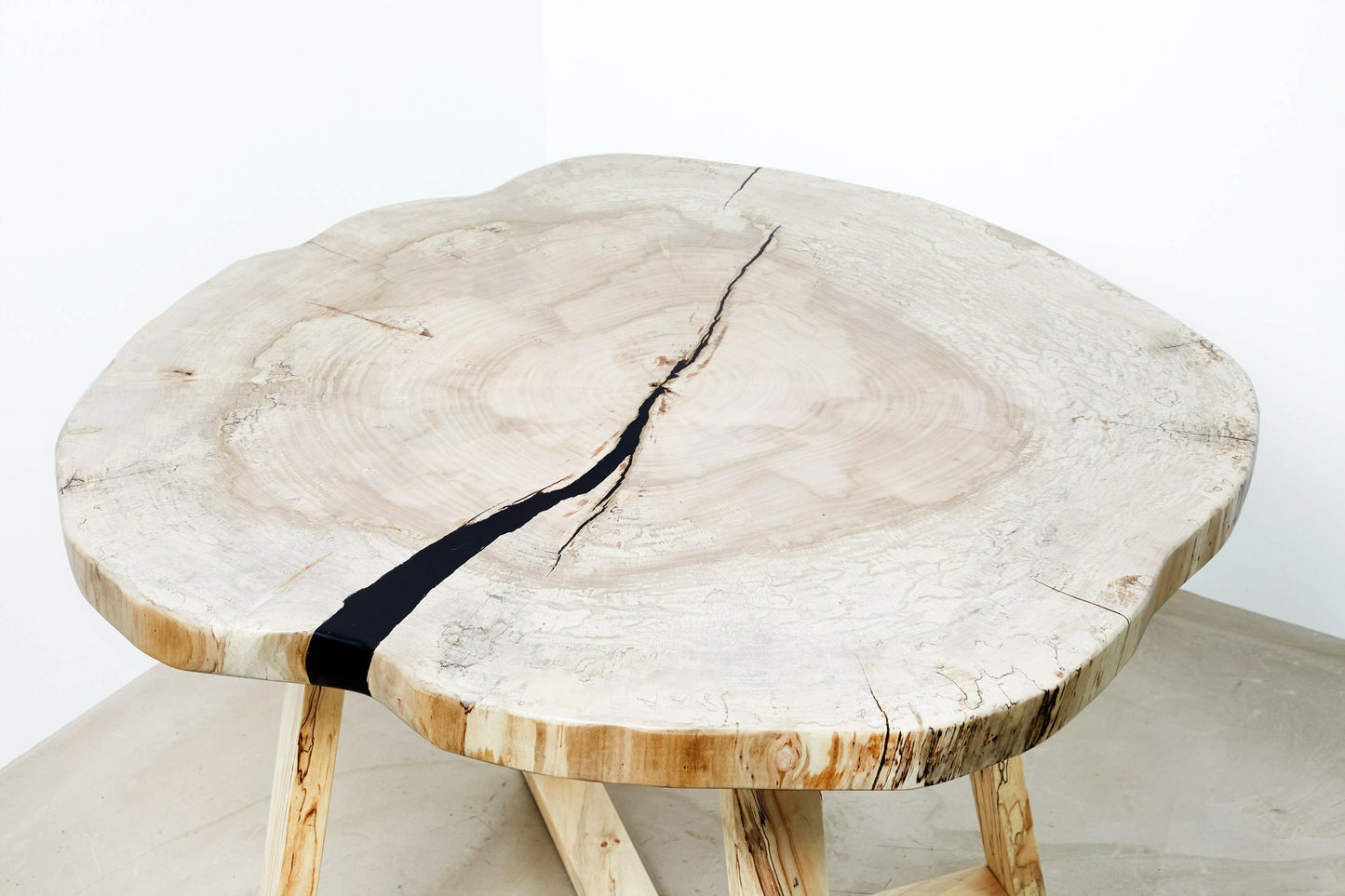 The Carpentry Shop Co. Crosscut Slab Round Dining Table