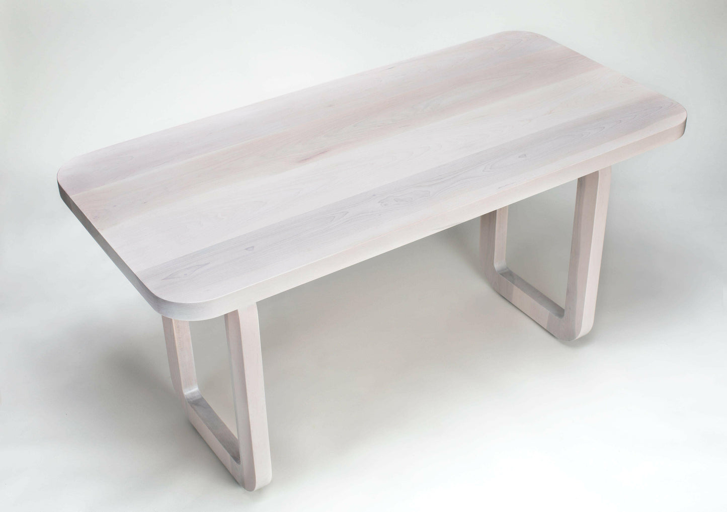 The Carpentry Shop Co., LLC Maple White Wash Finish Handmade Slab Style Children's Desk with Chair