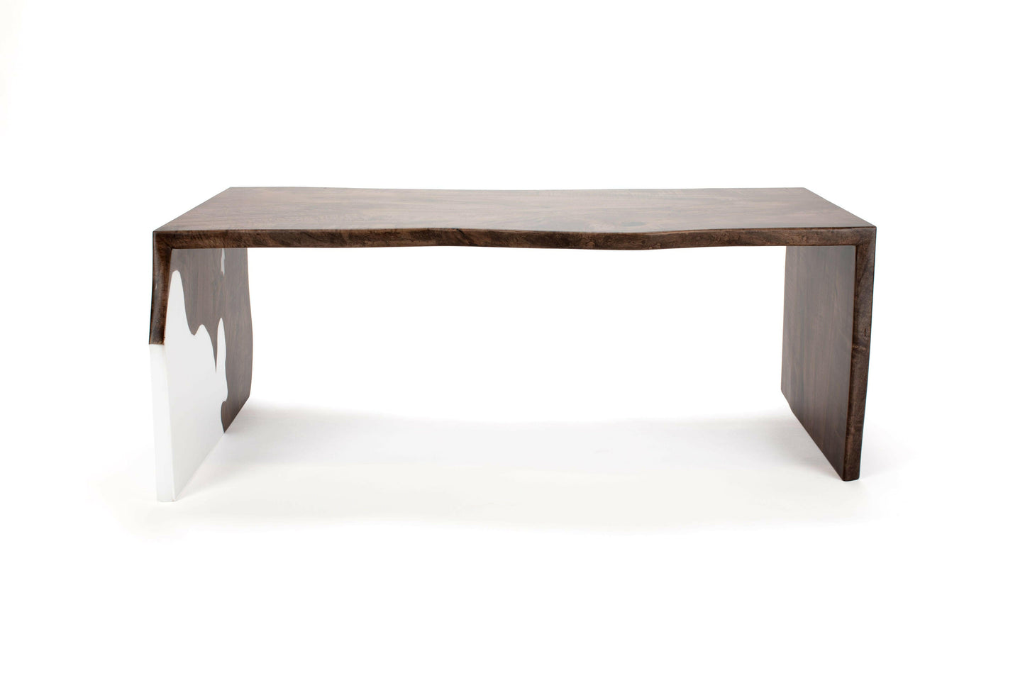 The Carpentry Shop Co. Ladres Coffee Table- Slab Style Waterfall Coffee Table with Epoxy