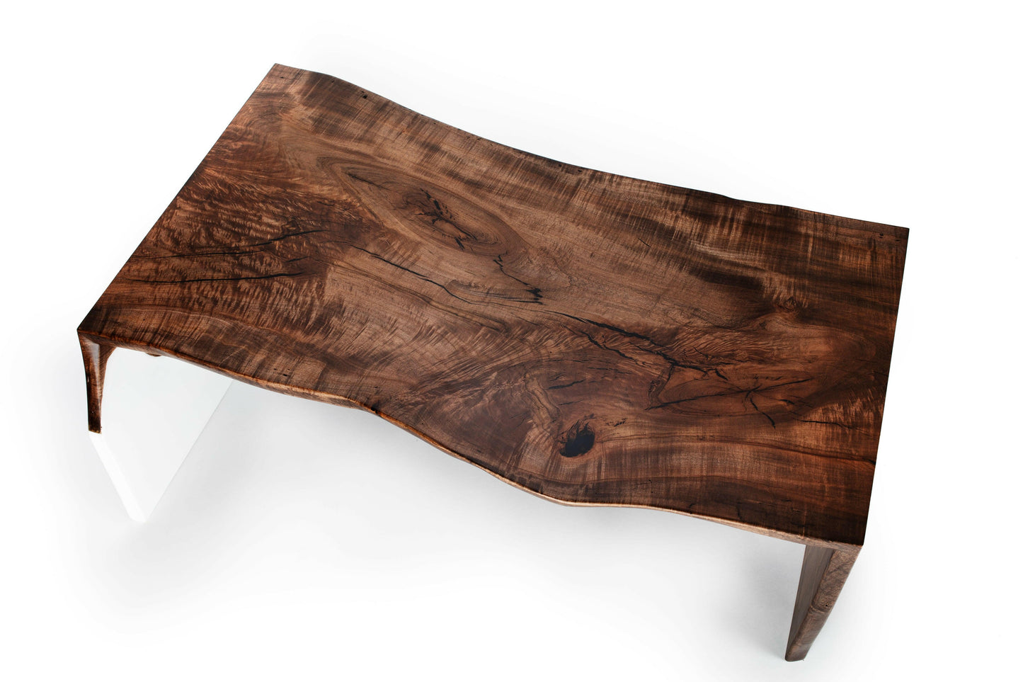 The Carpentry Shop Co. Ladres Coffee Table- Slab Style Waterfall Coffee Table with Epoxy