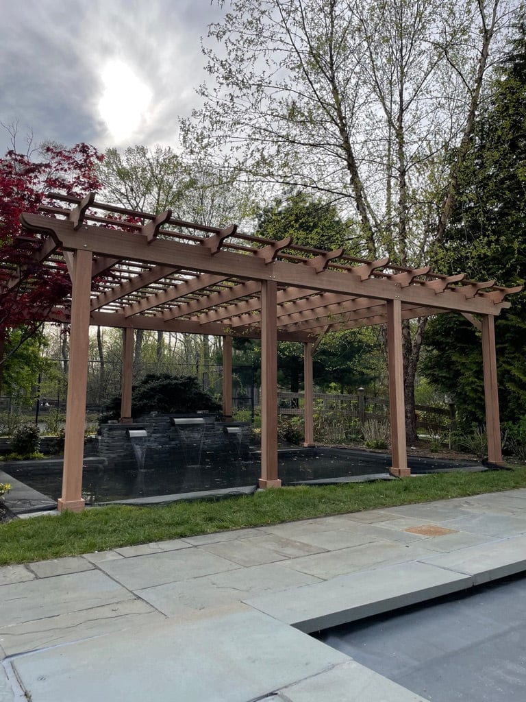 Hardheid Jachtluipaard druiven Traditional Style Wood Pergola with Decorative Purlins KIT – The Carpentry  Shop Co.