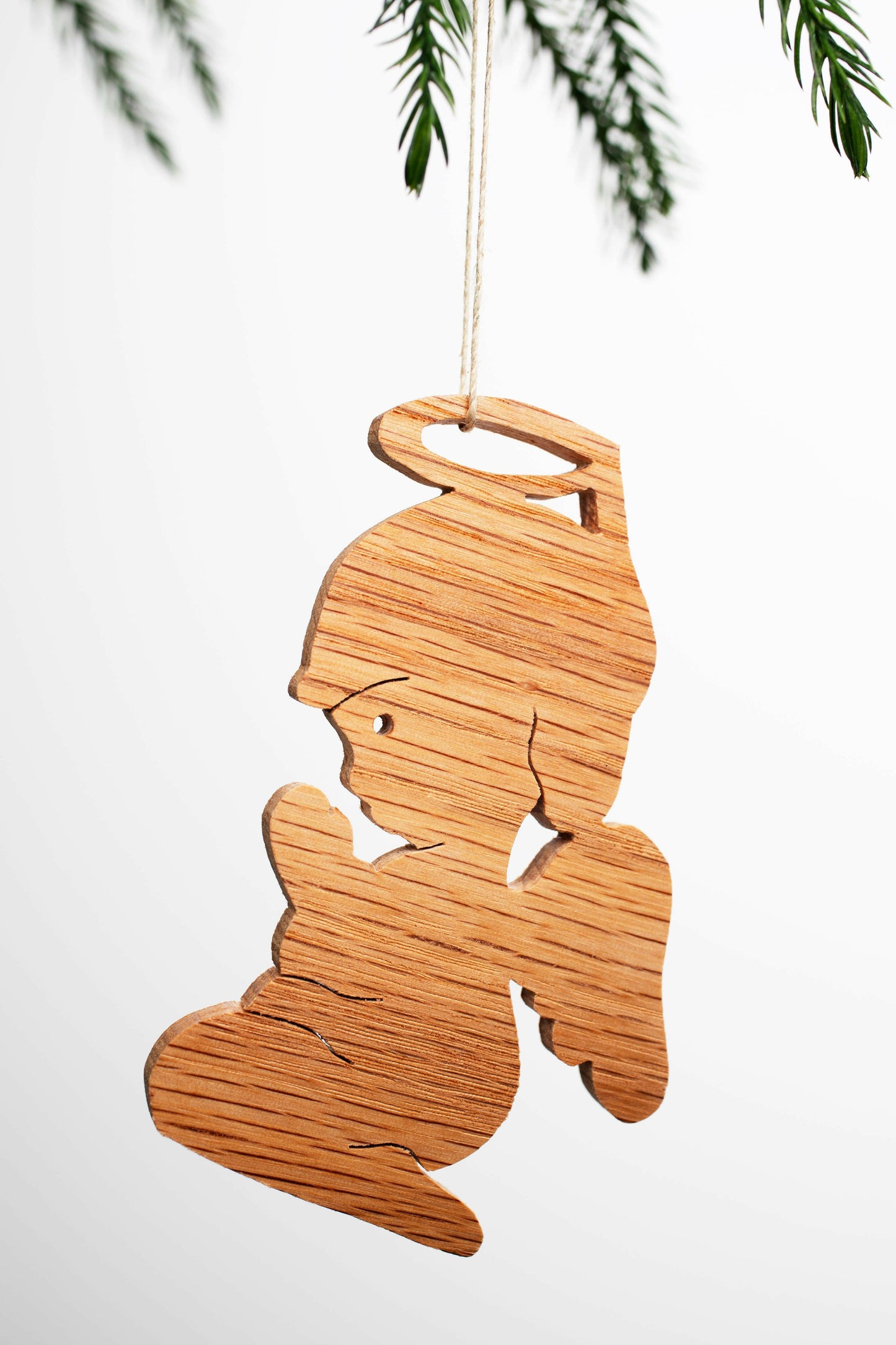 The Carpentry Shop Co. Oak Ornament Solid Wood Holiday Ornaments