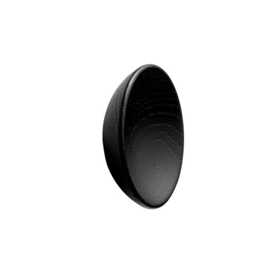 Round Wood "Bowl" Black Ash Wood Cabinet Knob