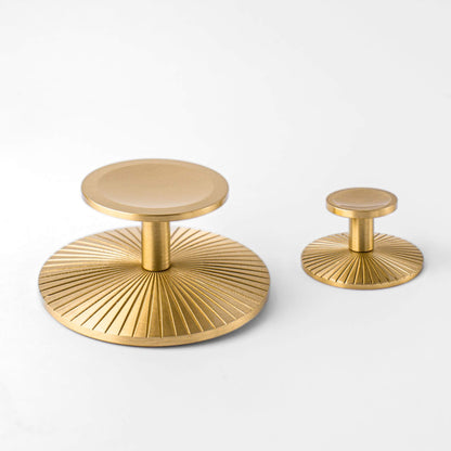 Sunburst, Solid Brass Cabinet Knobs.
