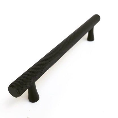 Knurled Matte Black Solid "Texture" Drawer Pulls and Knobs.