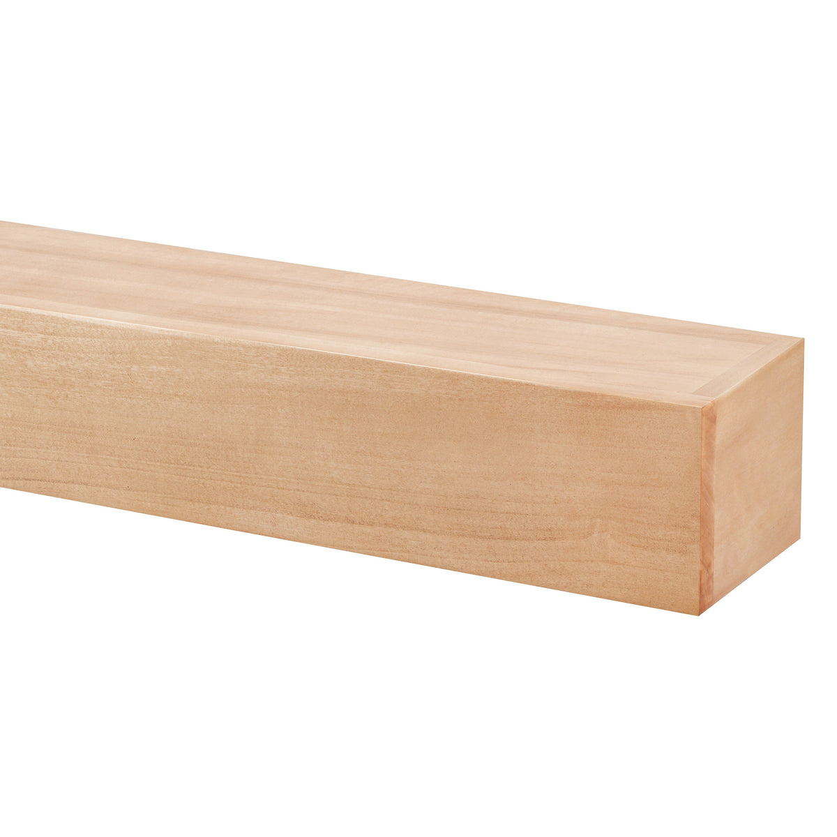 Farmhouse Poplar Wood Floating Fireplace Mantel.