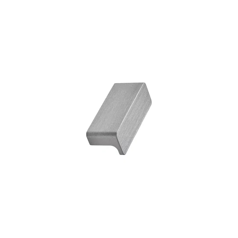 Satin Steel "Elan" Knob and Drawer Pulls.