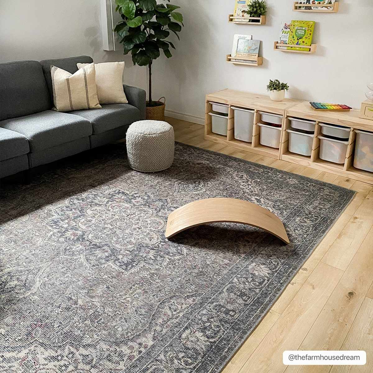 Greenpoint Dusty Blue Washable Rug