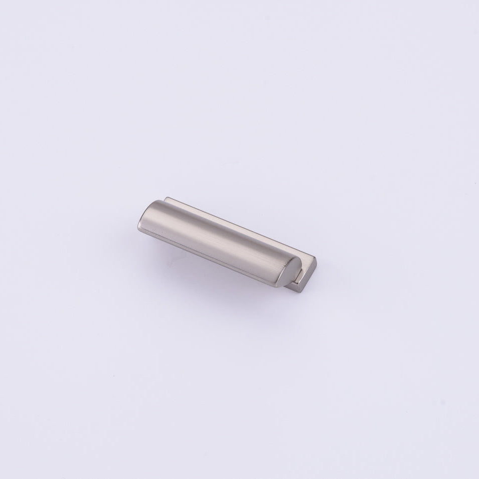 Lew's Finger Cabinet Knobs and Pulls in Brushed Nickel.