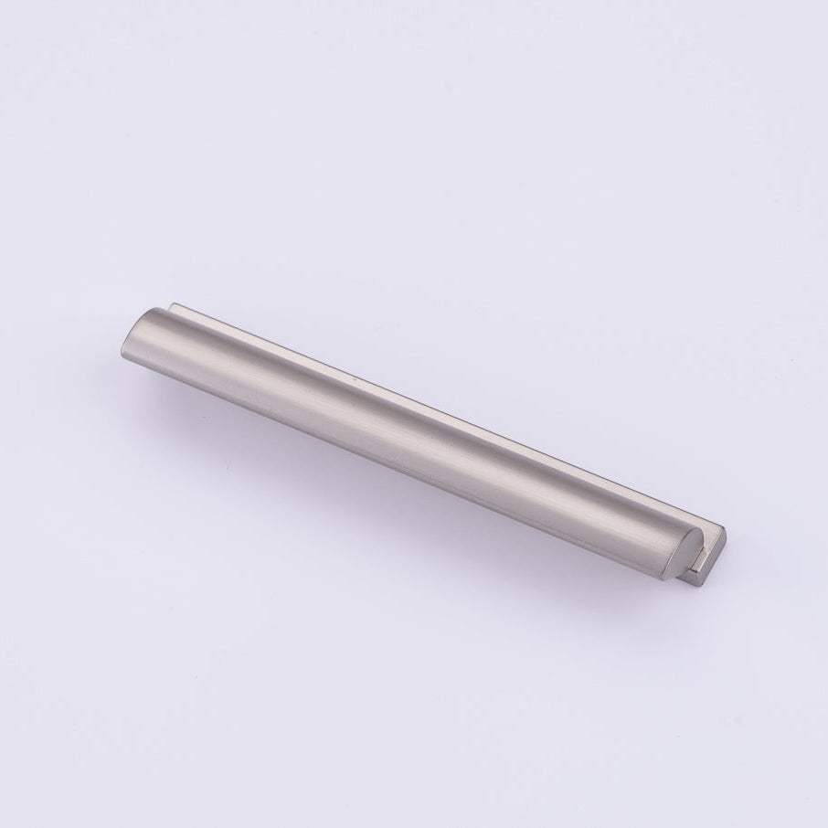 Lew's Finger Cabinet Knobs and Pulls in Brushed Nickel.