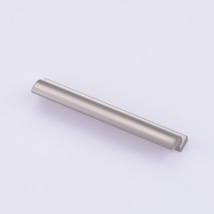 Lew's Finger Cabinet Knobs and Pulls in Brushed Nickel.