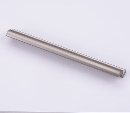 Lew's Finger Cabinet Knobs and Pulls in Brushed Nickel.
