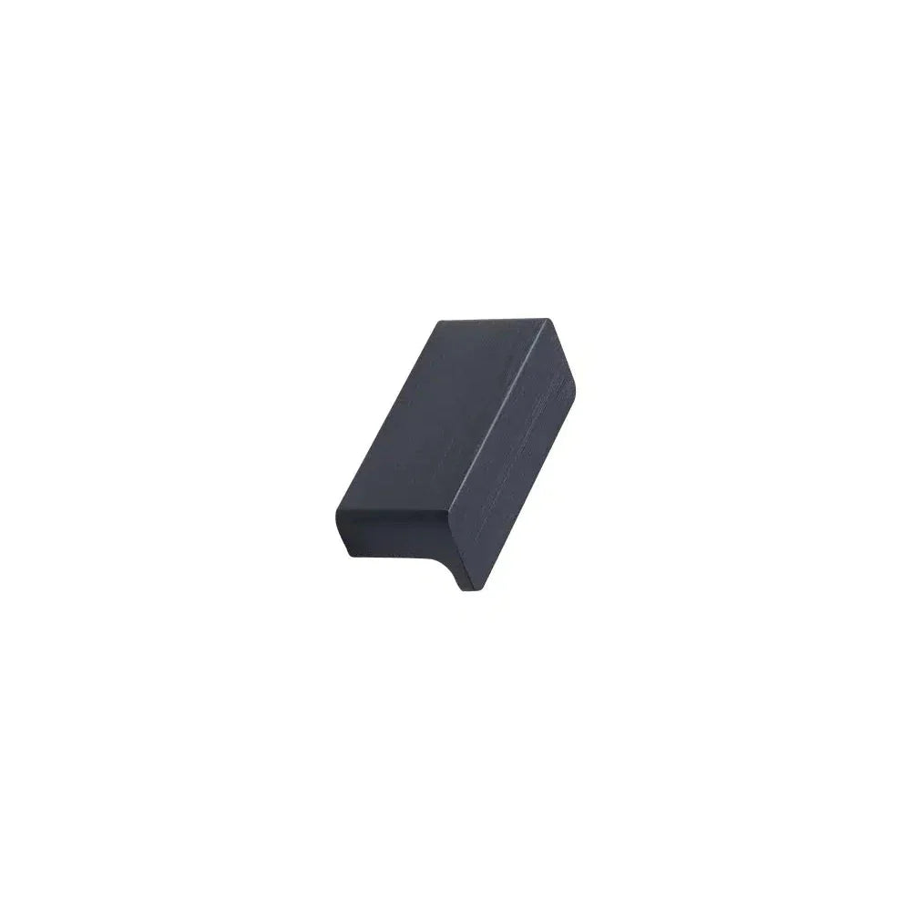 Brushed Matte Black "Elan" Knob and Drawer Pulls.