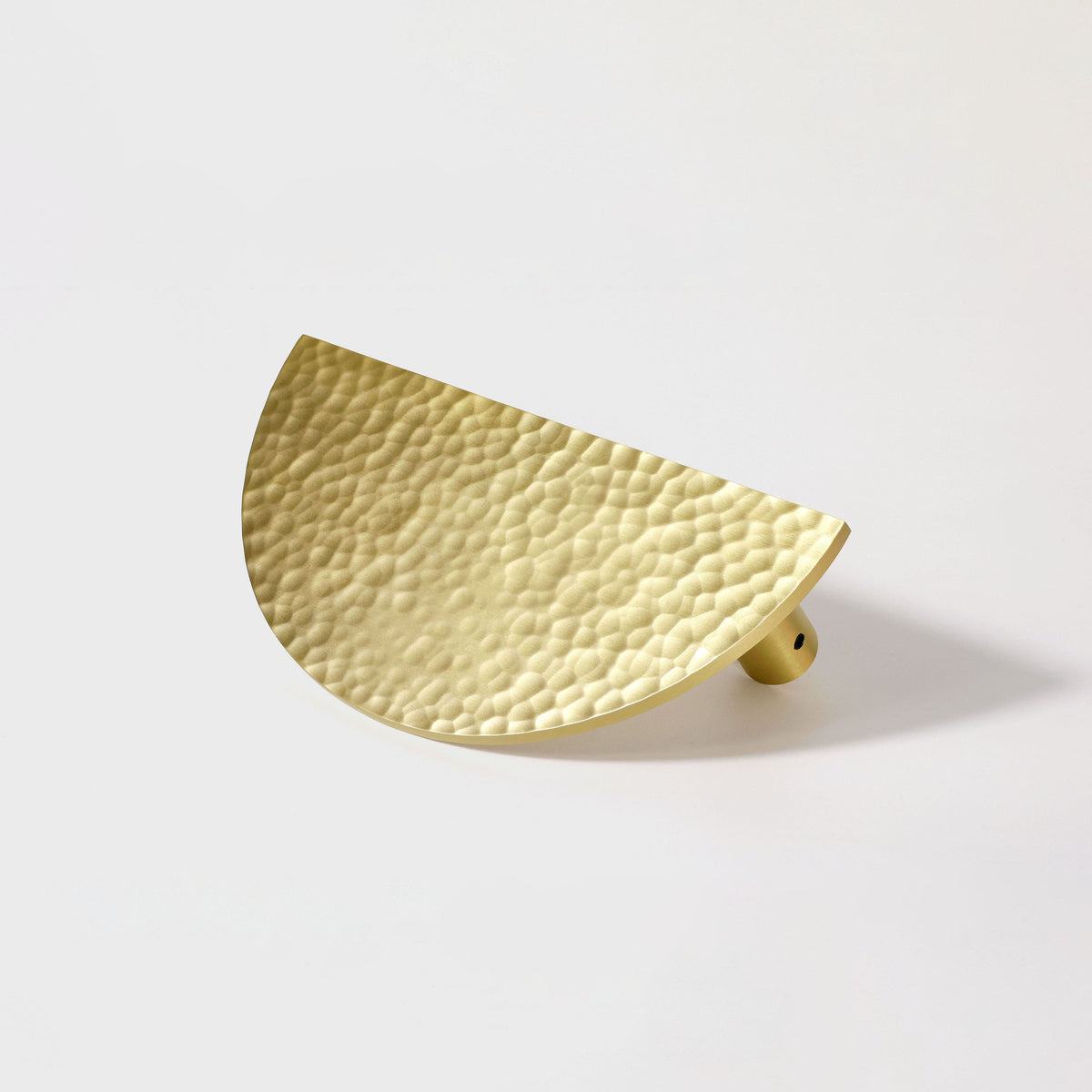 Hammered Demi Lune, Solid Brass Half Moon Door Handles.