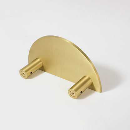 Hammered Demi Lune, Solid Brass Half Moon Door Handles.