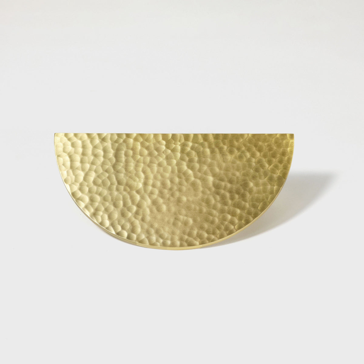 Hammered Demi Lune, Solid Brass Half Moon Door Handles.